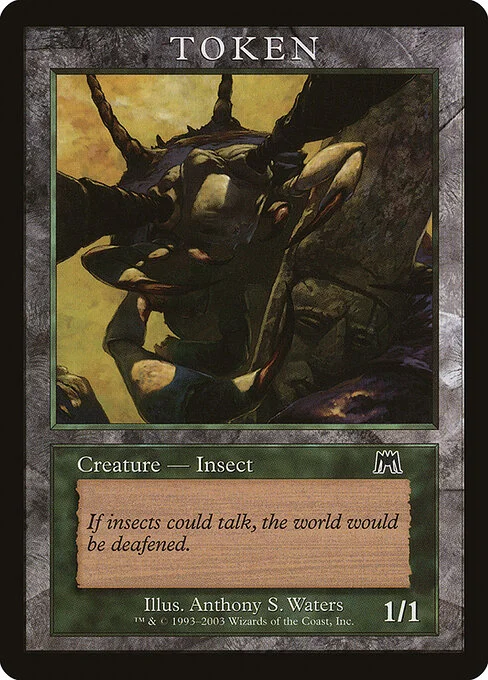 Insect, carta Magic di tipo Token Creature — Insect illustrata da Anthony S. Waters