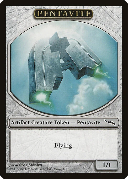 Pentavite, carta Magic di tipo Token Artifact Creature — Pentavite illustrata da Greg Staples
