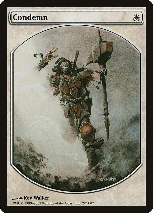 Condemn, carta Magic di tipo Instant illustrata da Kev Walker