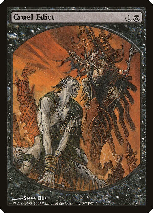 Cruel Edict, carta Magic di tipo Sorcery illustrata da Steve Ellis