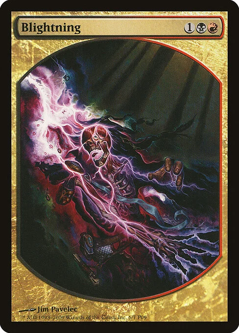 Blightning, carta Magic di tipo Sorcery illustrata da Jim Pavelec