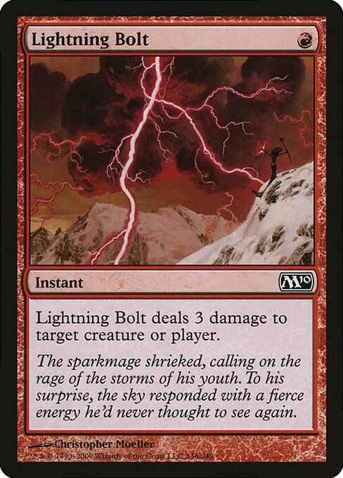 Lightning Bolt, carta Magic di tipo Instant illustrata da Christopher Moeller