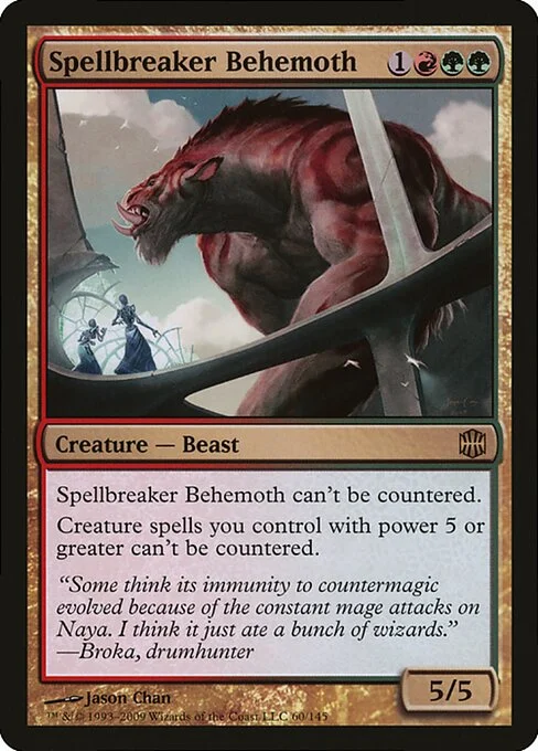 Spellbreaker Behemoth, carta Magic di tipo Creature — Beast illustrata da Jason Chan