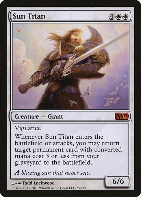 Sun Titan, carta Magic di tipo Creature — Giant illustrata da Todd Lockwood