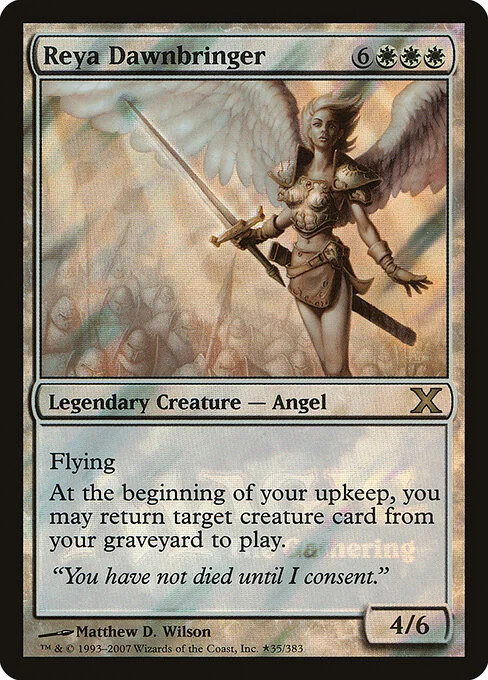 Reya Dawnbringer, carta Magic di tipo Legendary Creature — Angel illustrata da Matthew D. Wilson