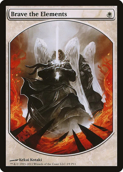 Brave the Elements, carta Magic di tipo Instant illustrata da Kekai Kotaki