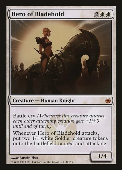 Hero of Bladehold, carta Magic di tipo Creature — Human Knight illustrata da Austin Hsu