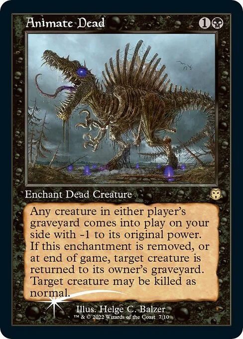 Animate Dead, carta Magic di tipo Enchantment — Aura illustrata da Helge C. Balzer