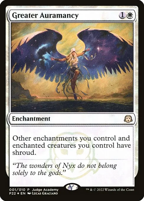 Greater Auramancy, carta Magic di tipo Enchantment illustrata da Lucas Graciano