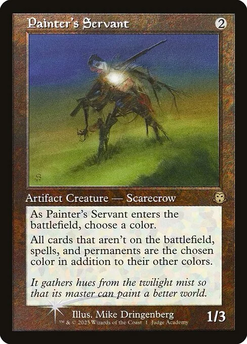 Painter's Servant, carta Magic di tipo Artifact Creature — Scarecrow illustrata da Mike Dringenberg