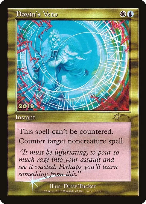 Dovin's Veto, carta Magic di tipo Instant illustrata da Drew Tucker