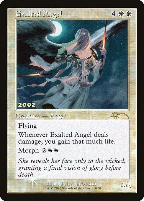 Exalted Angel, carta Magic di tipo Creature — Angel illustrata da Tyler Jacobson