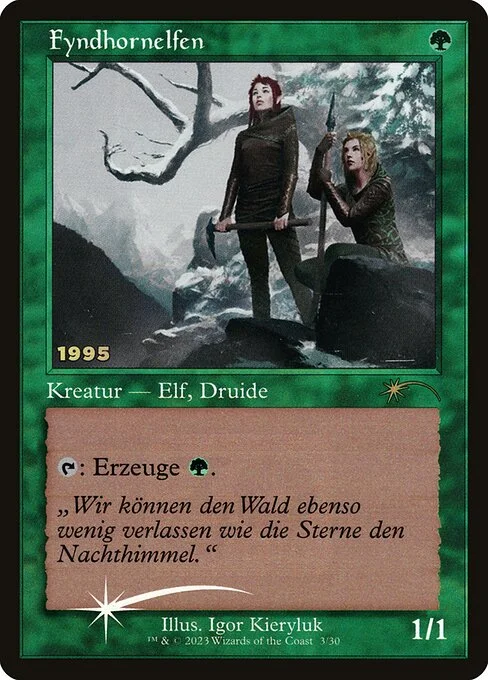 Fyndhorn Elves, carta Magic di tipo Creature — Elf Druid illustrata da Igor Kieryluk