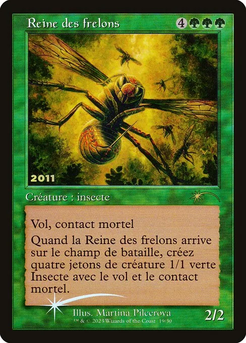 Hornet Queen, carta Magic di tipo Creature — Insect illustrata da Martina Pilcerova