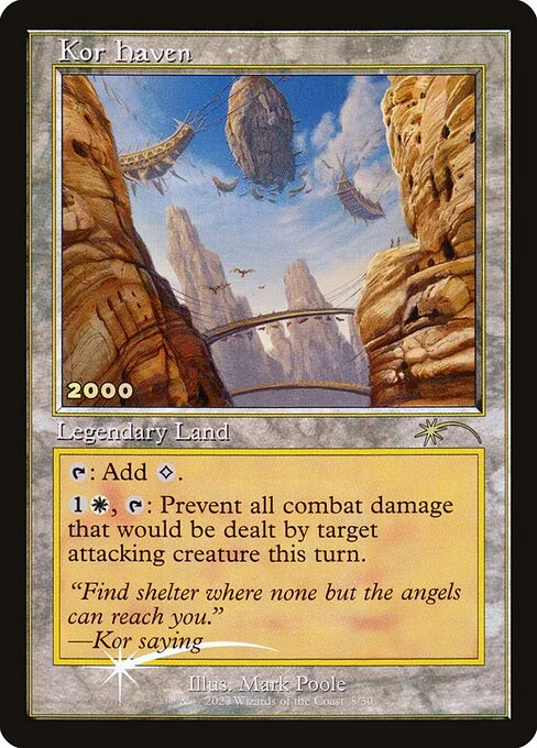 Kor Haven, carta Magic di tipo Legendary Land illustrata da Mark Poole