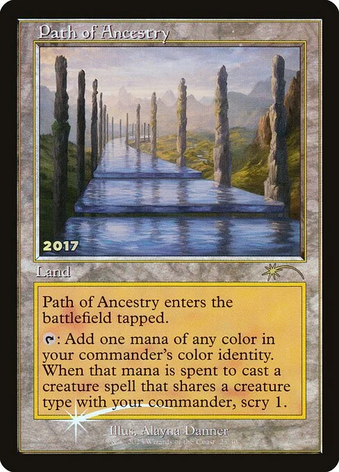 Path of Ancestry, carta Magic di tipo Land illustrata da Alayna Danner