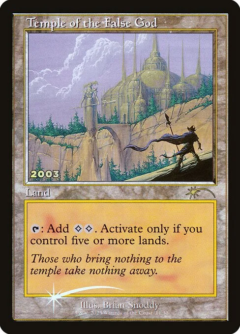 Temple of the False God, carta Magic di tipo Land illustrata da Brian Snõddy