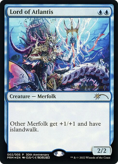Lord of Atlantis, carta Magic di tipo Creature — Merfolk illustrata da Rorubei