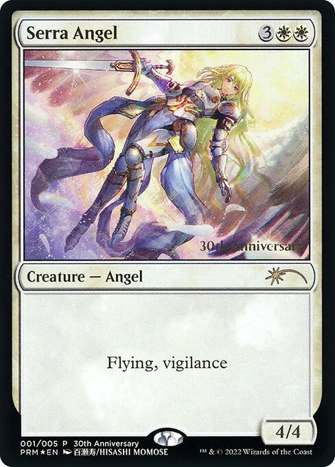 Serra Angel, carta Magic di tipo Creature — Angel illustrata da Hisashi Momose