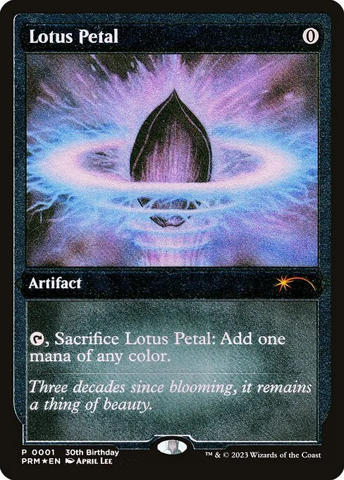 Lotus Petal, carta Magic di tipo Artifact illustrata da April Lee