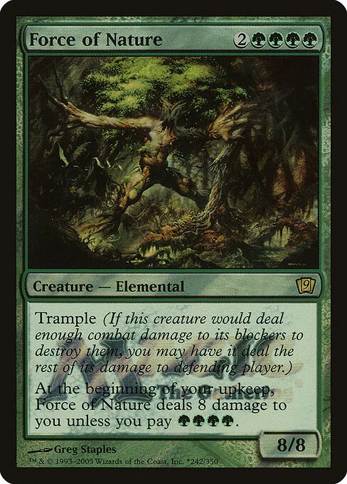 Force of Nature, carta Magic di tipo Creature — Elemental illustrata da Greg Staples