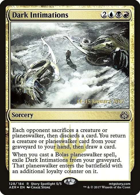 Dark Intimations, carta Magic di tipo Sorcery illustrata da Chase Stone