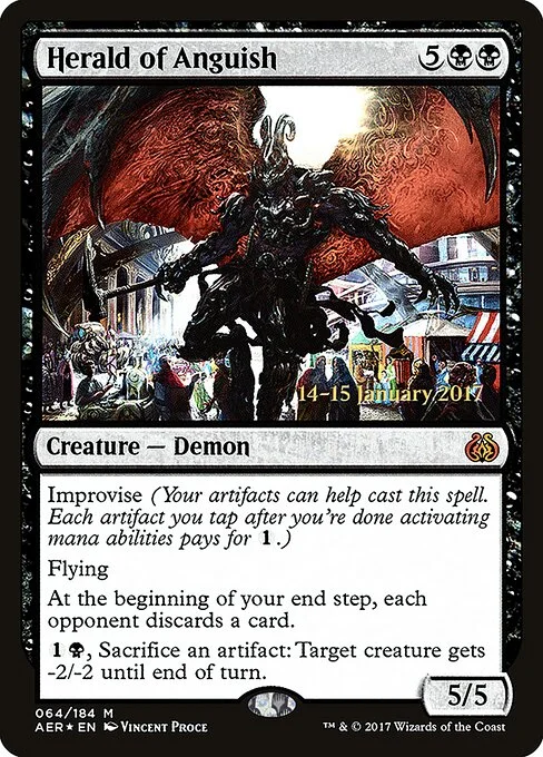 Herald of Anguish, carta Magic di tipo Creature — Demon illustrata da Vincent Proce