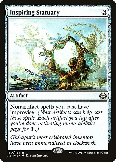 Inspiring Statuary, carta Magic di tipo Artifact illustrata da Kirsten Zirngibl