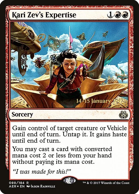 Kari Zev's Expertise, carta Magic di tipo Sorcery illustrata da Jason Rainville