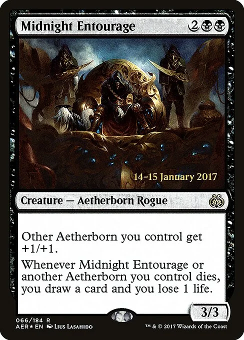 Midnight Entourage, carta Magic di tipo Creature — Aetherborn Rogue illustrata da Lius Lasahido