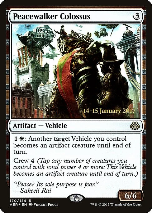 Peacewalker Colossus, carta Magic di tipo Artifact — Vehicle illustrata da Vincent Proce