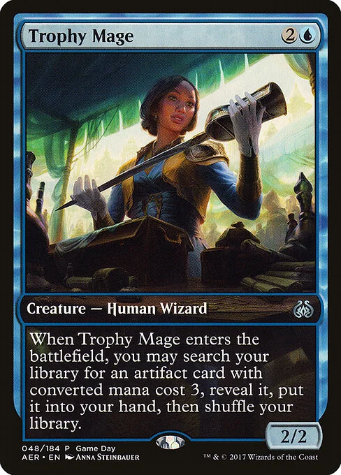 Trophy Mage, carta Magic di tipo Creature — Human Wizard illustrata da Anna Steinbauer