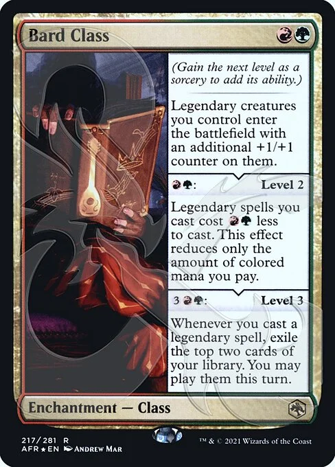Bard Class, carta Magic di tipo Enchantment — Class illustrata da Andrew Mar
