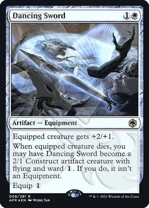 Dancing Sword, carta Magic di tipo Artifact — Equipment illustrata da Wisnu Tan