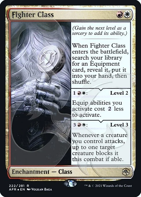 Fighter Class, carta Magic di tipo Enchantment — Class illustrata da Volkan Baǵa