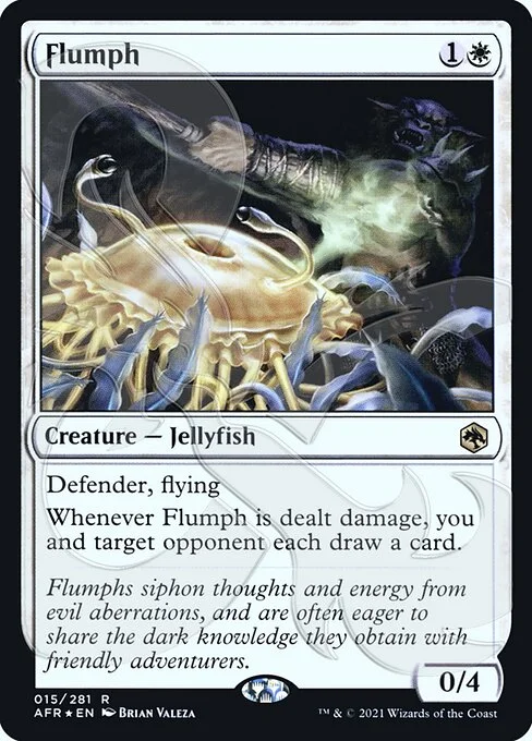 Flumph, carta Magic di tipo Creature — Jellyfish illustrata da Brian Valeza