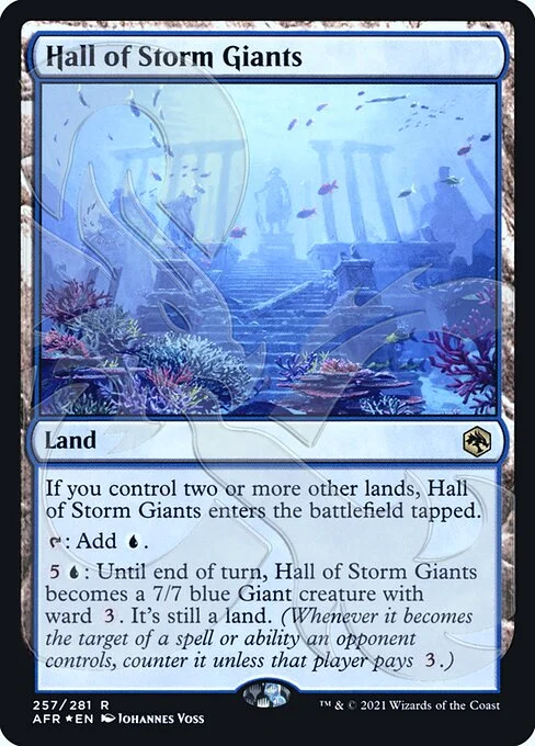 Hall of Storm Giants, carta Magic di tipo Land illustrata da Johannes Voss
