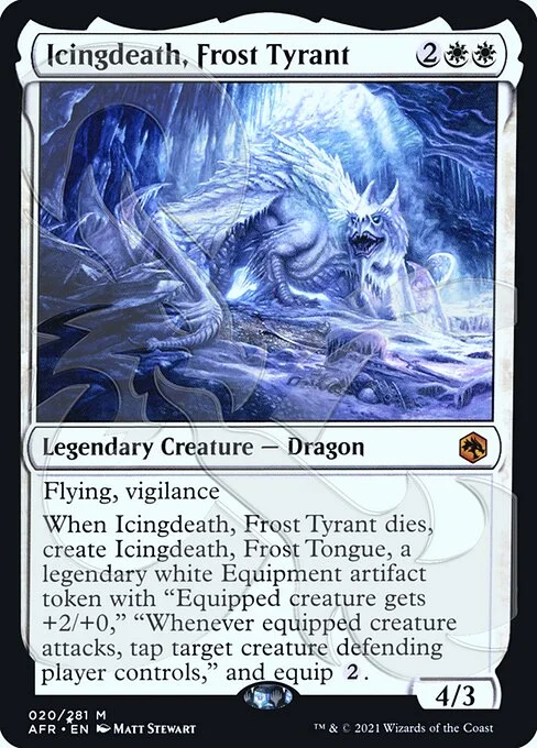 Icingdeath, Frost Tyrant, carta Magic di tipo Legendary Creature — Dragon illustrata da Matt Stewart