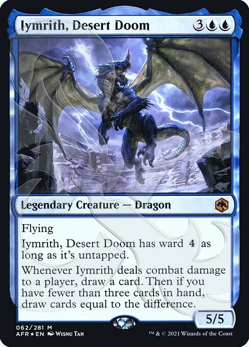 Iymrith, Desert Doom, carta Magic di tipo Legendary Creature — Dragon illustrata da Wisnu Tan