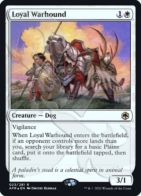 Loyal Warhound, carta Magic di tipo Creature — Dog illustrata da Dmitry Burmak