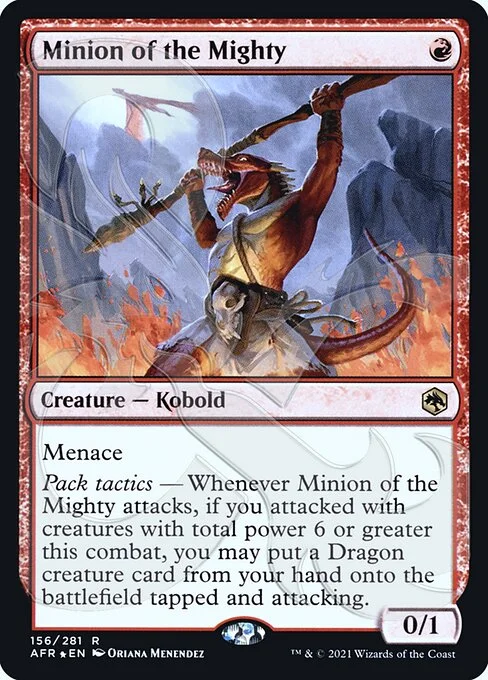 Minion of the Mighty, carta Magic di tipo Creature — Kobold illustrata da Oriana Menendez