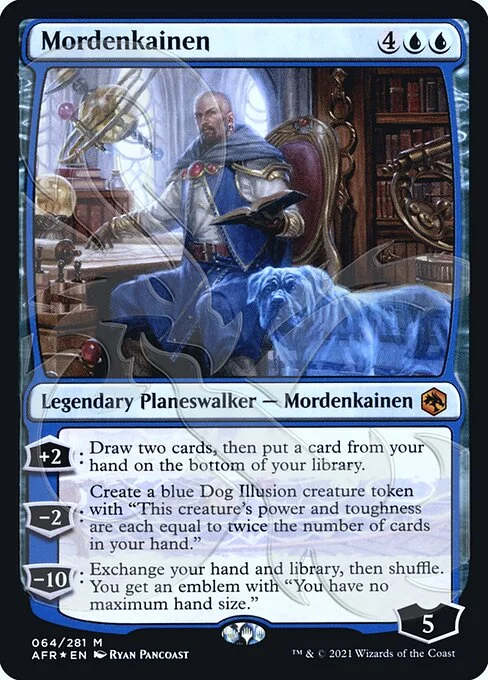 Mordenkainen, carta Magic di tipo Legendary Planeswalker — Mordenkainen illustrata da Ryan Pancoast