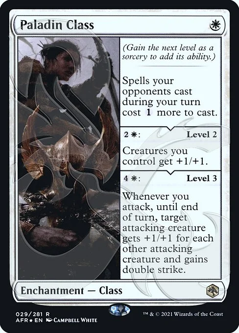 Paladin Class, carta Magic di tipo Enchantment — Class illustrata da Campbell White