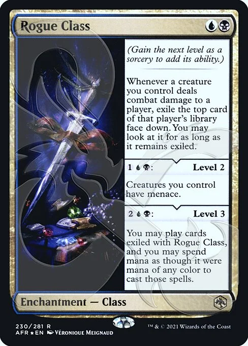 Rogue Class, carta Magic di tipo Enchantment — Class illustrata da Véronique Meignaud