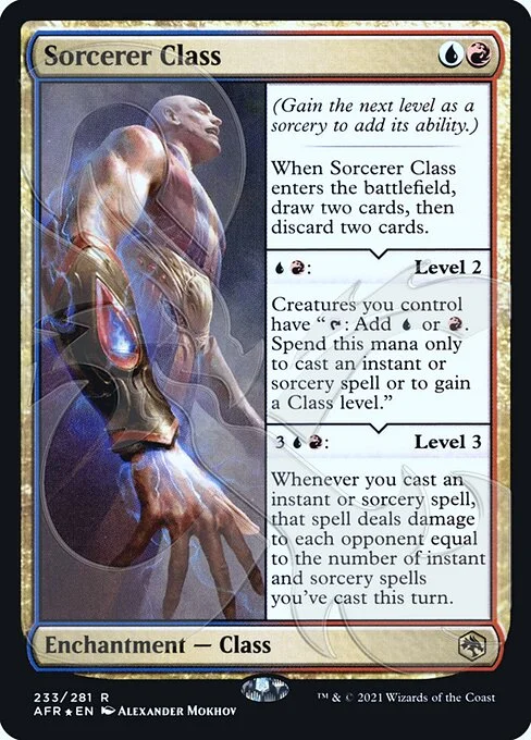 Sorcerer Class, carta Magic di tipo Enchantment — Class illustrata da Alexander Mokhov