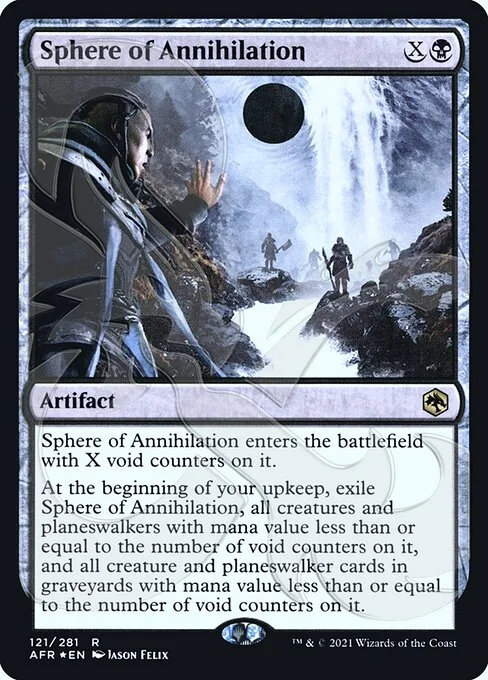 Sphere of Annihilation, carta Magic di tipo Artifact illustrata da Jason Felix