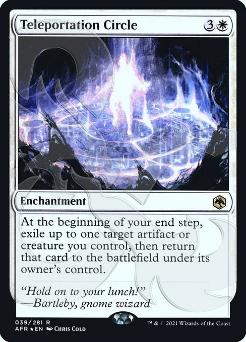 Teleportation Circle, carta Magic di tipo Enchantment illustrata da Chris Cold