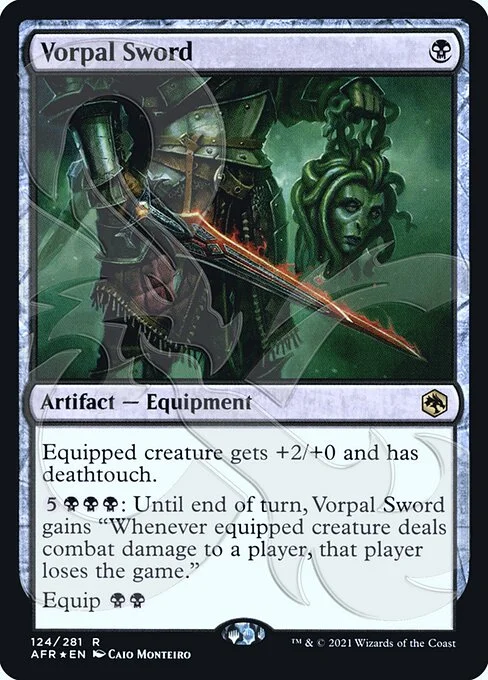 Vorpal Sword, carta Magic di tipo Artifact — Equipment illustrata da Caio Monteiro