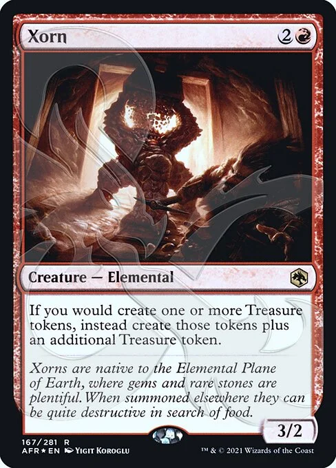 Xorn, carta Magic di tipo Creature — Elemental illustrata da Yigit Koroglu