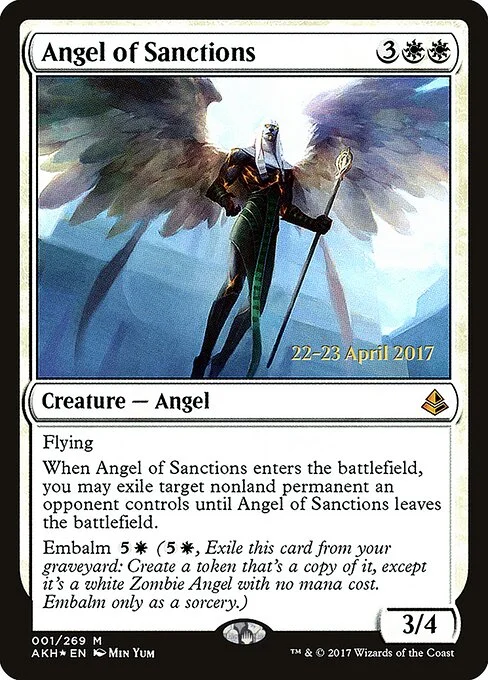 Angel of Sanctions, carta Magic di tipo Creature — Angel illustrata da Min Yum